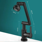 Spray water protected mechanical universal swivel arm faucet
