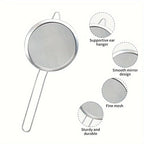Stainless Steel Kitchen Sieve Set ProSift MeshLine | 3-piece | Fine sieve for flour, juice, soy milk & pasta | 8/10/14 cm diameter