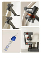 Two-Hole Bathroom Faucet with 360-Degree Swivel Spout