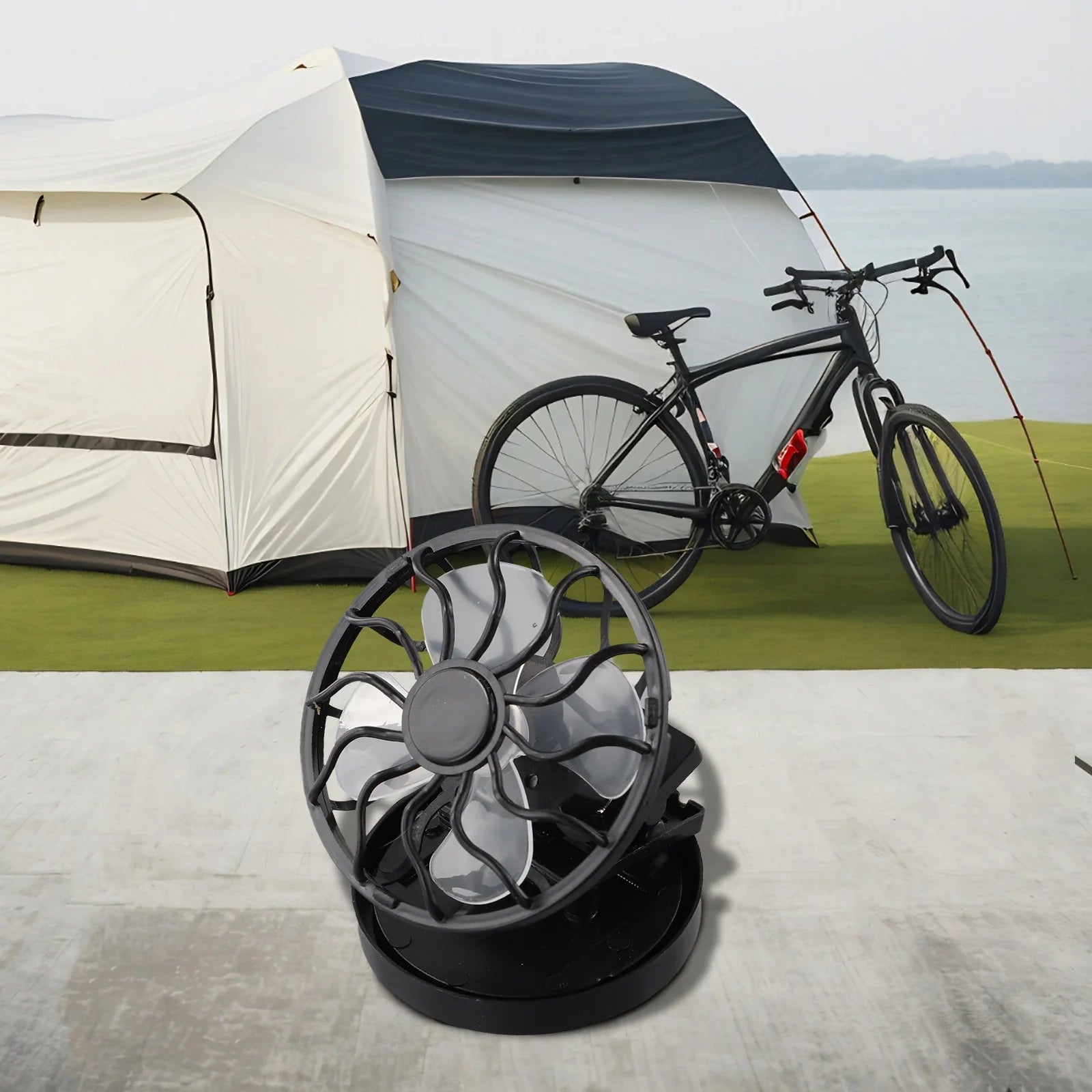 Solar-Ventilator SunBreeze ClipFan | Mini-Clip Fan with Solar Panel | For Outdoor Activities, Travel & Sports | Hands-Free Cooling