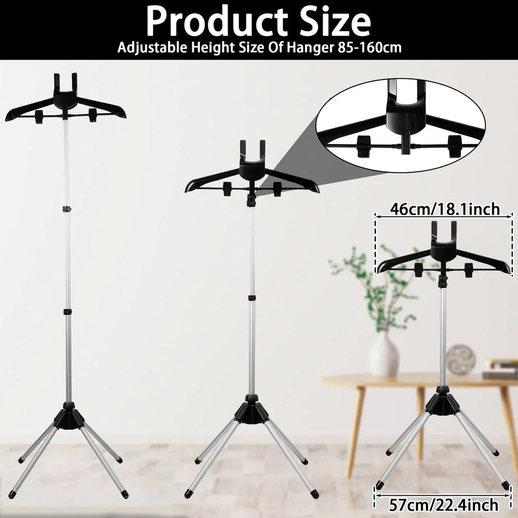 Adjustable Telescope Steam Stand for Clothing – Foldable & Portable