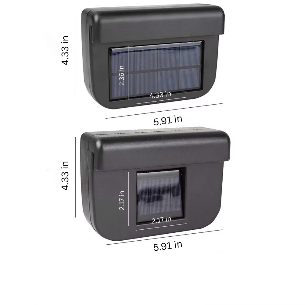 Solar-Powered Car Ventilation Fan for Odor and Smoke Elimination