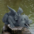 Water spraying dragon statue made of resin Weatherproof Realistic water spray scenes resin garden decoration
