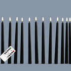 Black LED tealights without flame with remote control for an unforgettable atmosphere