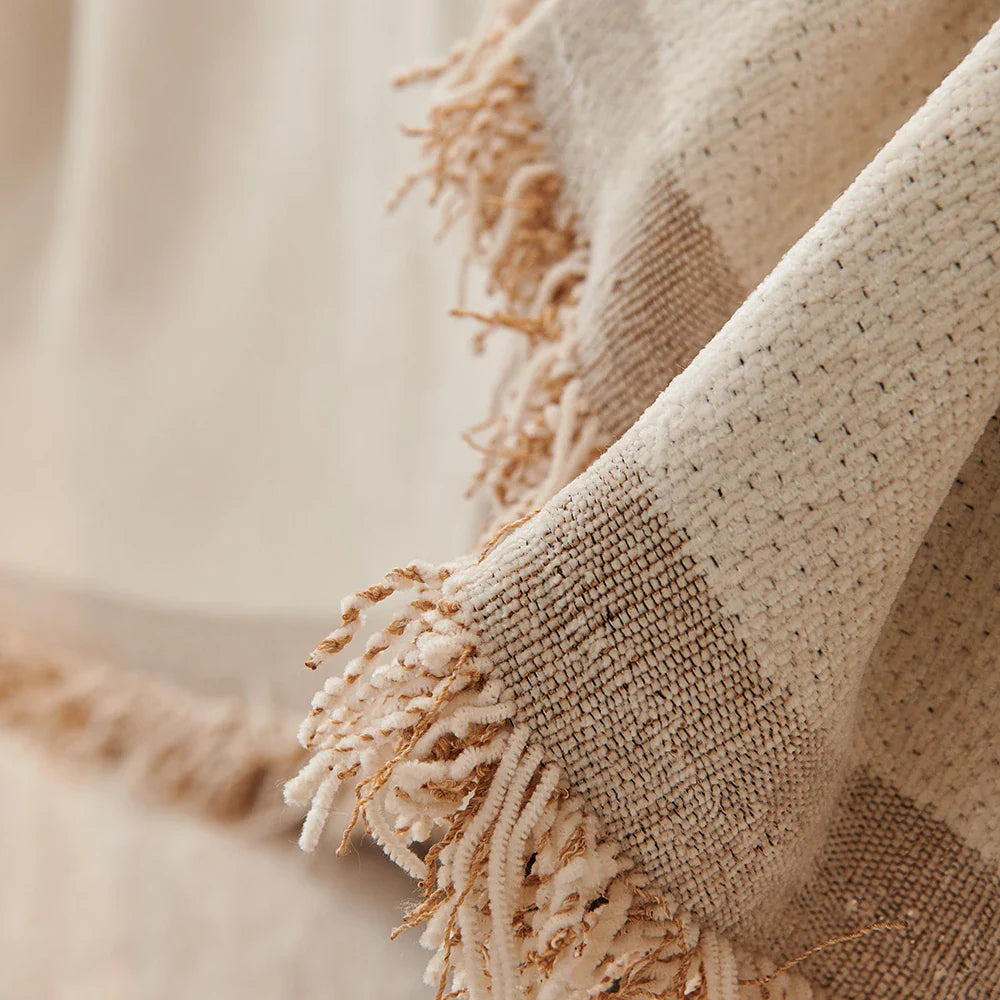 ScandiLoom Tassel Blanket | Four Seasons | Sofa & Scratch Protection | Blanket & Rug in One Description