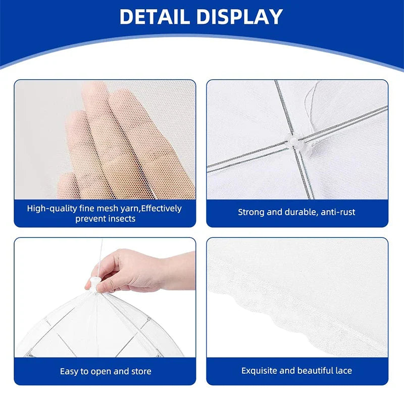 FrischNetz Folding Cover for Food | Reusable & Breathable | Insect Net for Outdoors & Kitchen | Lightweight & Space-Saving