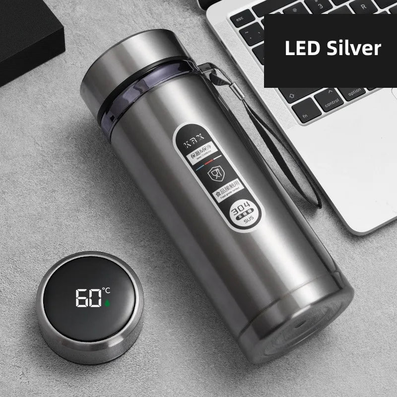 800ml-1L Stainless Steel Thermos – Portable Vacuum Flask with LED Temperature Display