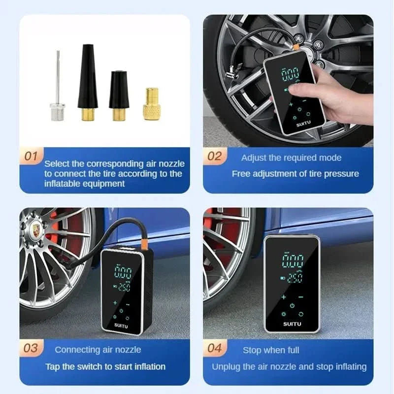 Portable Electric Air Pump with Touchscreen