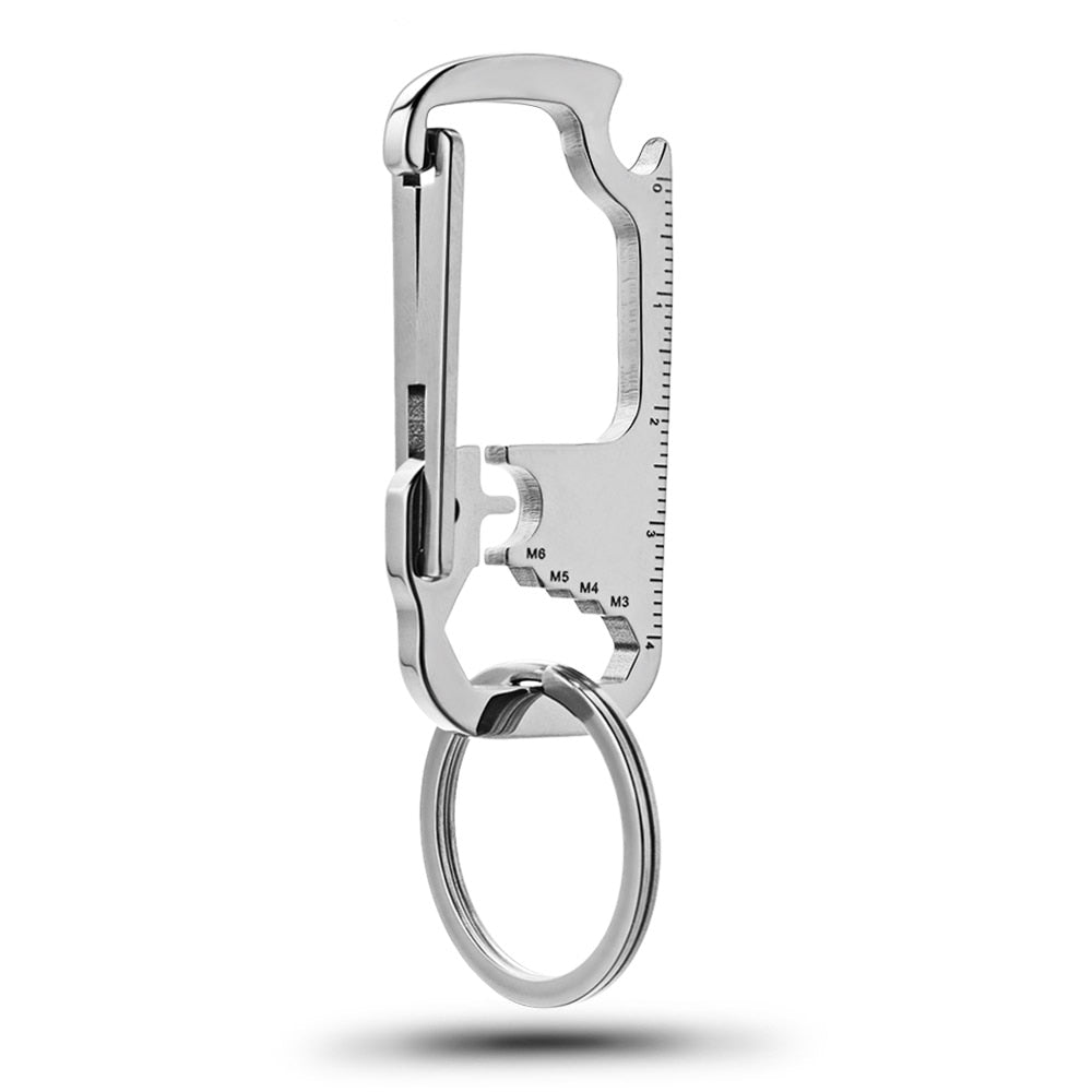 Stainless Steel EDC Multi-Tool Keychain with Bottle Opener