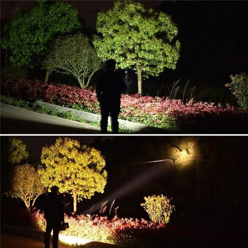 LED Battery Spotlight DualonX Pro | 40 W | Double Lamp with 7 Light Modes | Rechargeable & Waterproof IP64 | Power Bank Function