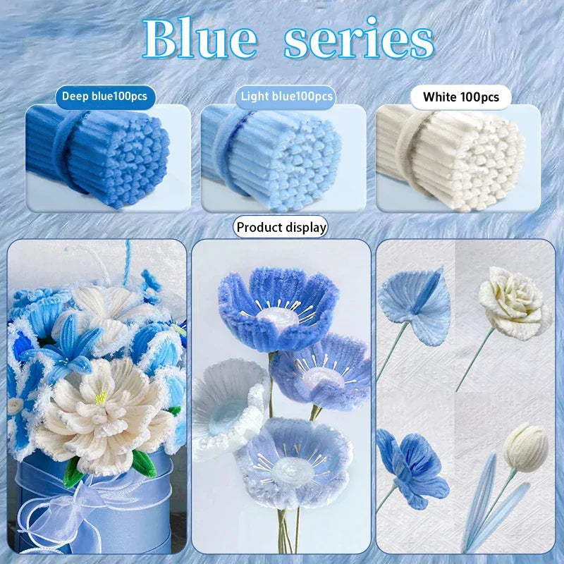 FiloTwist Craft Plush Set | 500 Colorful Pipe Cleaners | Malleable & Fluffy | For DIY & School