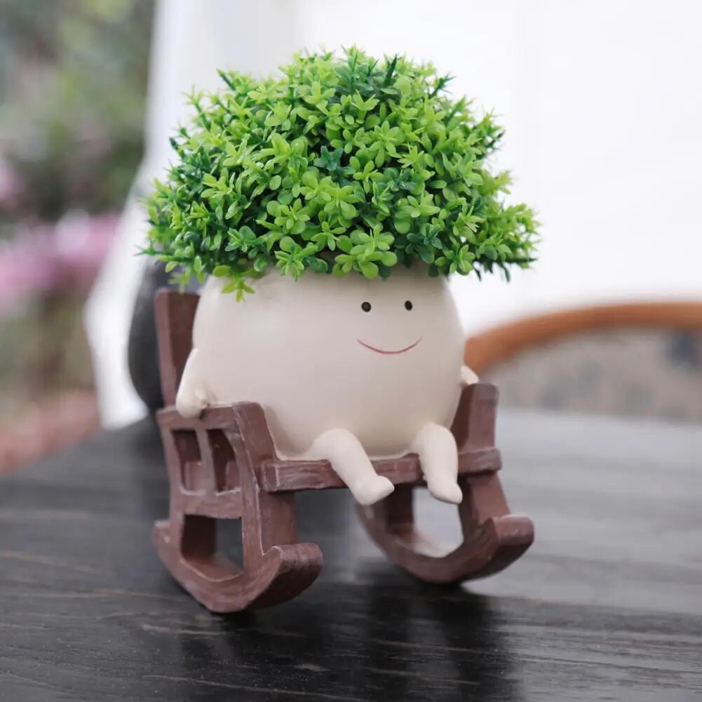 Swing chair succulent pot