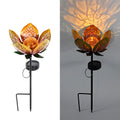Solar Lawn Lamp, Glass Ball Lotus Lamp, Outdoor Waterproof Garden Atmosphere Light