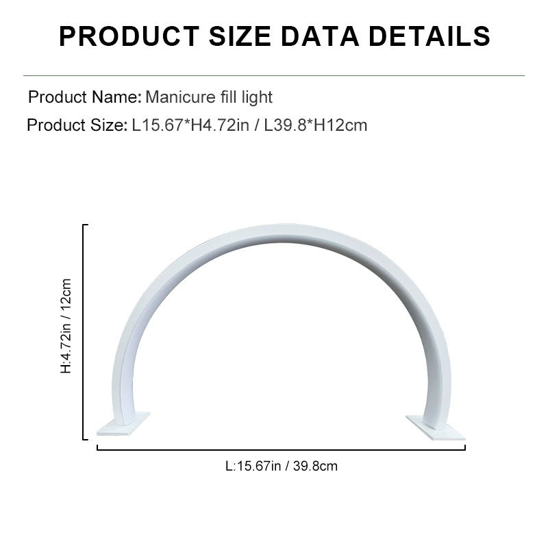 Half-Moon Nail Work Lamp U-Shaped LED Desktop Lighting