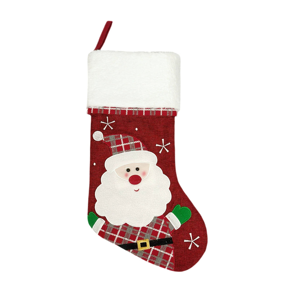 Embroidered Christmas Stockings Gift Bag Decoration Pendant