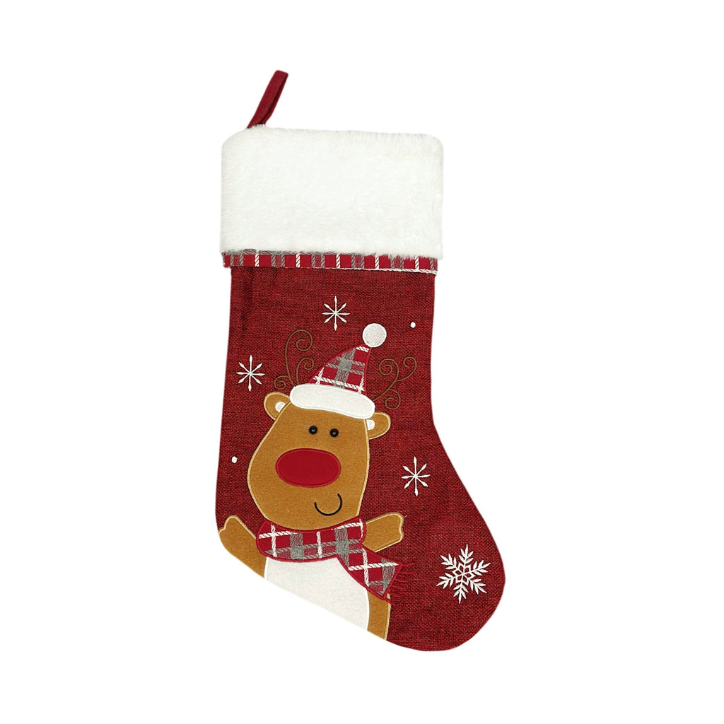 Embroidered Christmas Stockings Gift Bag Decoration Pendant