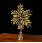 Iron Art Hollow Snowflake Christmas Tree Topper Star Ornament