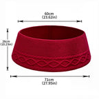Luxury Knitted Christmas Tree Skirt – Cozy Apron Scene Decoration Base