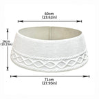 Luxury Knitted Christmas Tree Skirt – Cozy Apron Scene Decoration Base