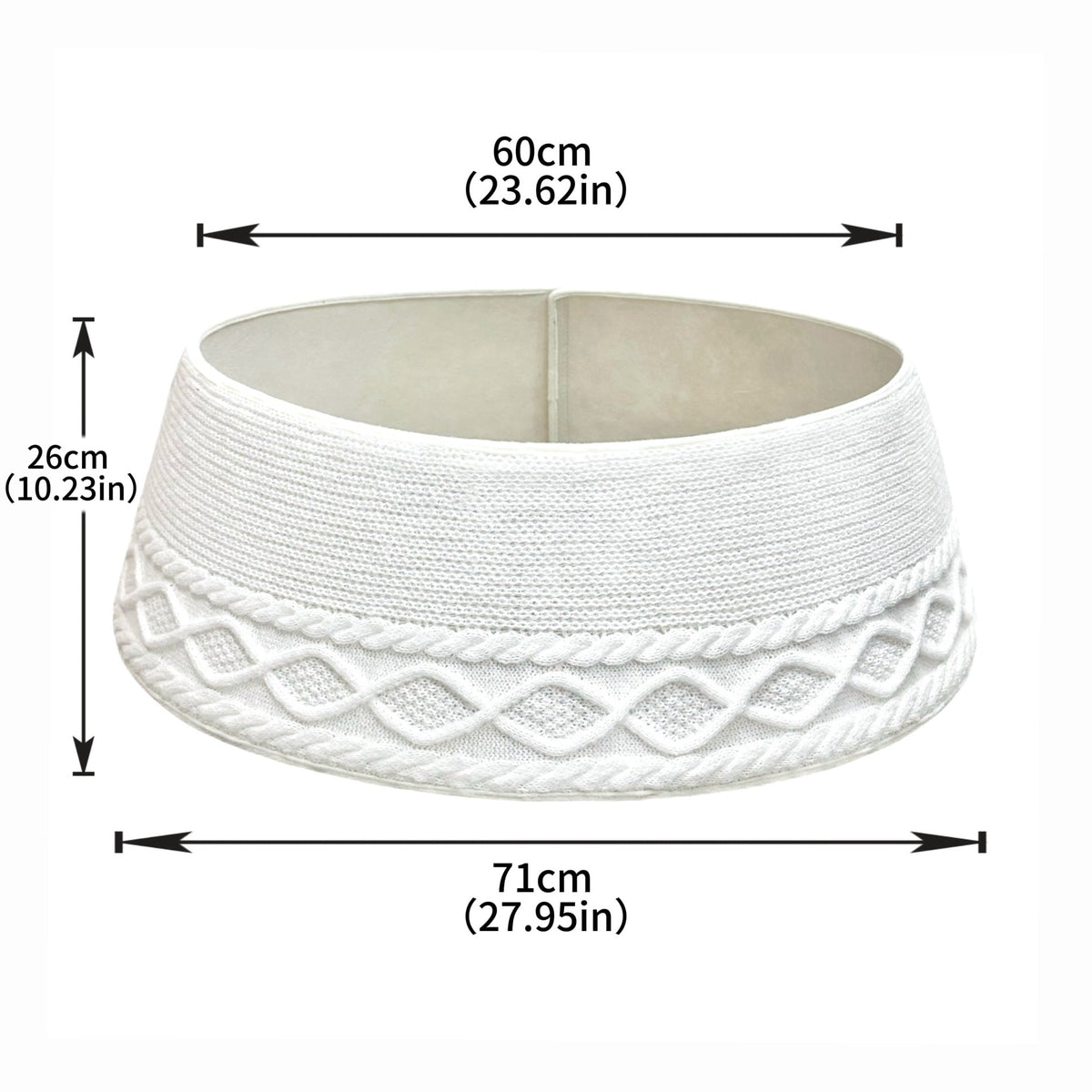 Luxury Knitted Christmas Tree Skirt – Cozy Apron Scene Decoration Base