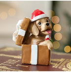 DIY Resin Puppy Christmas Window Ornament