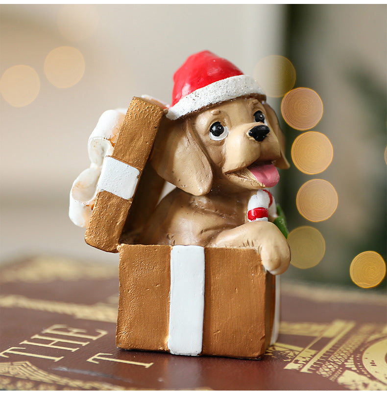 DIY Resin Puppy Christmas Window Ornament