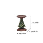Green Cedar Christmas Tree Candle Holder Ornament