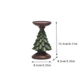 Green Cedar Christmas Tree Candle Holder Ornament