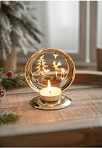 Golden Projection Iron Art Christmas Lantern