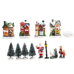 Miniature Luminous Resin Christmas House Set