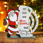 Wooden Santa Claus Acrylic Countdown Calendar