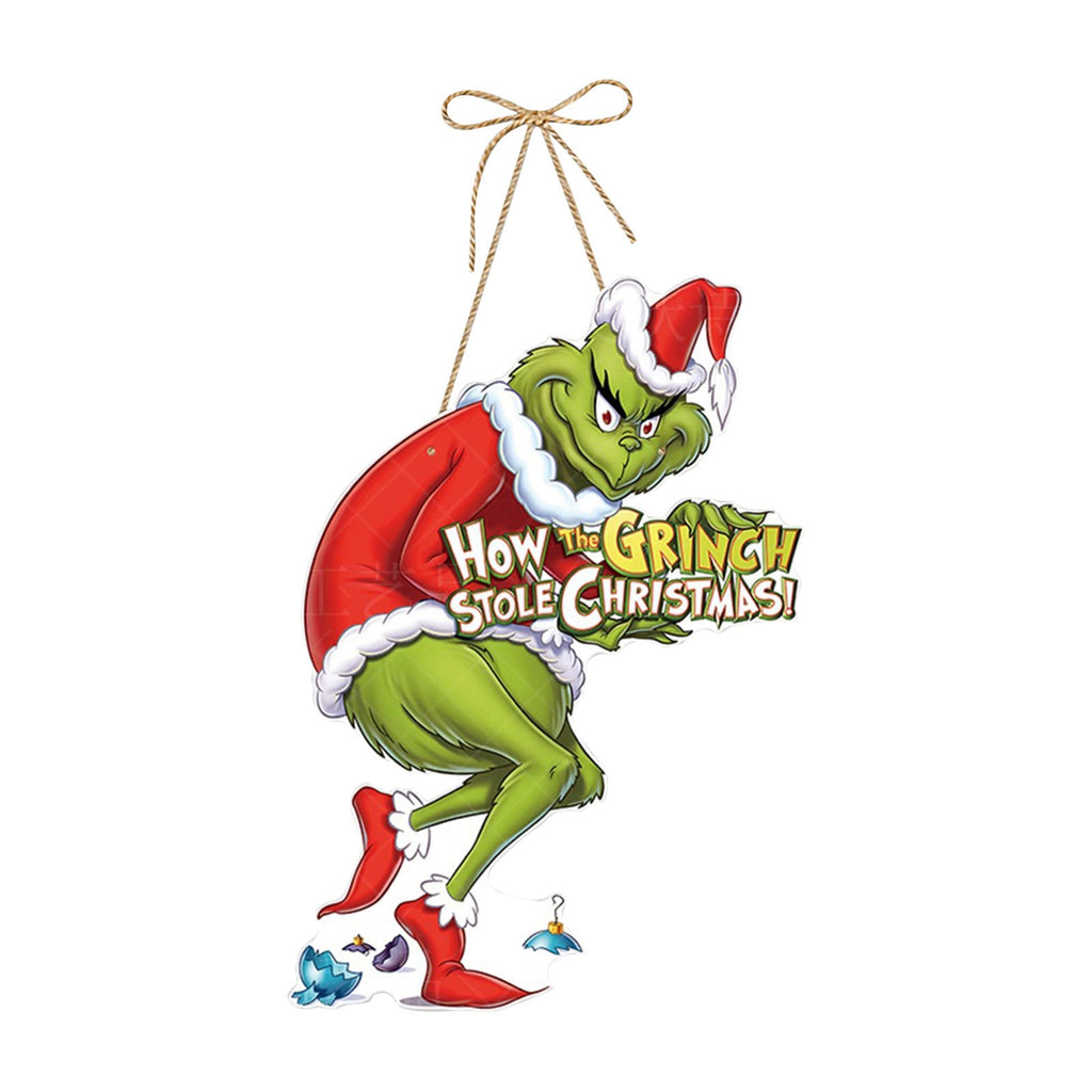 Grinch Christmas Wall Door Hanging Sign