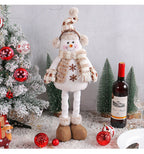 Knitted Telescopic Snowman Elk Christmas Doll