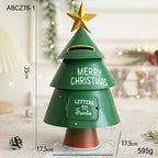 Christmas Iron Sleigh Train Decoration — Festive Holiday Desktop Ornament