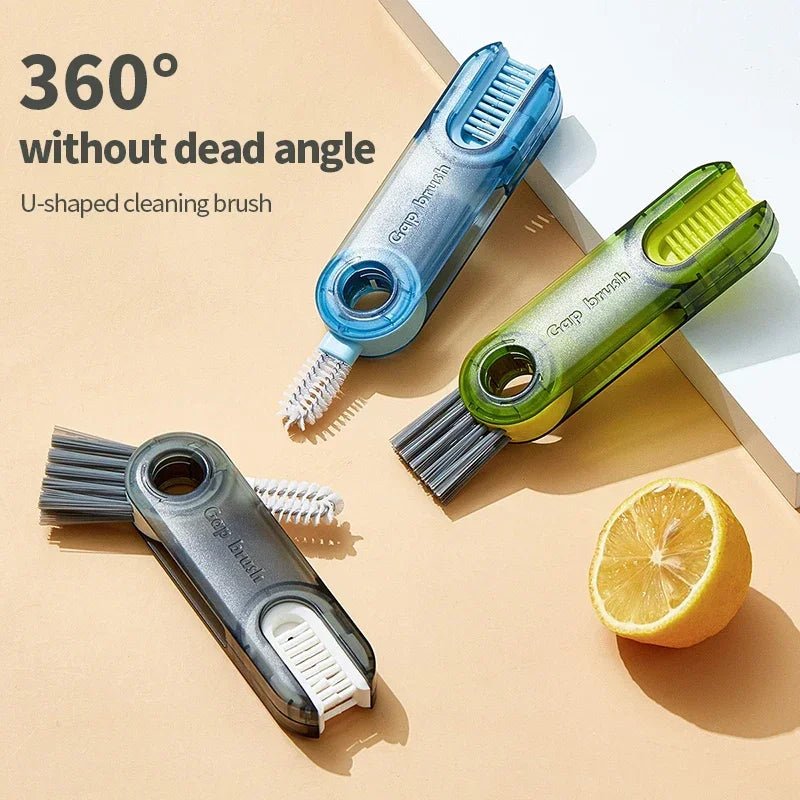 Three-Head Cleaning Brush for Cups & Bottles