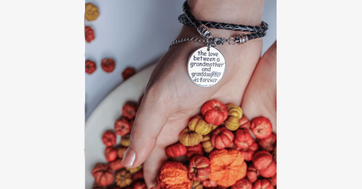 The love between a grandmother and granddaughter is forever - hand-stamped wristwatch