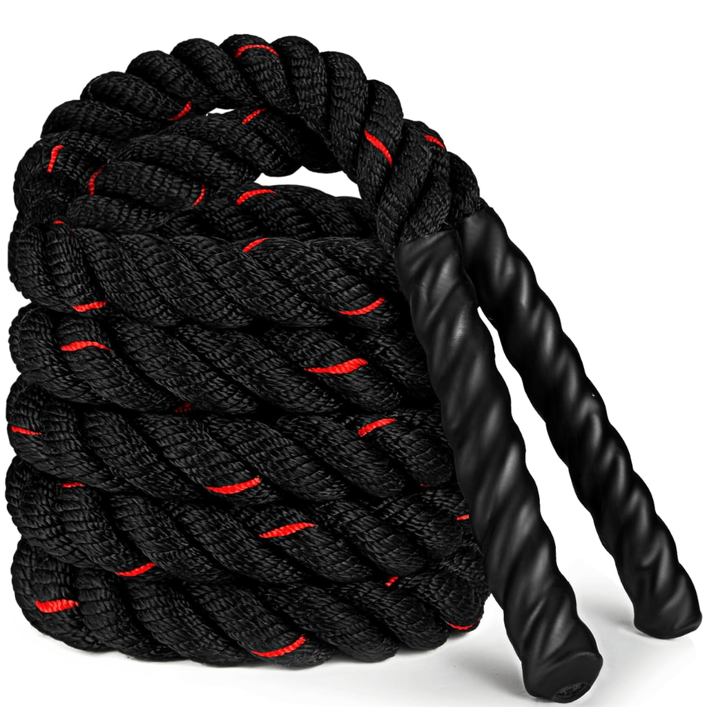Adjustable weight jump rope for cardio & strength training