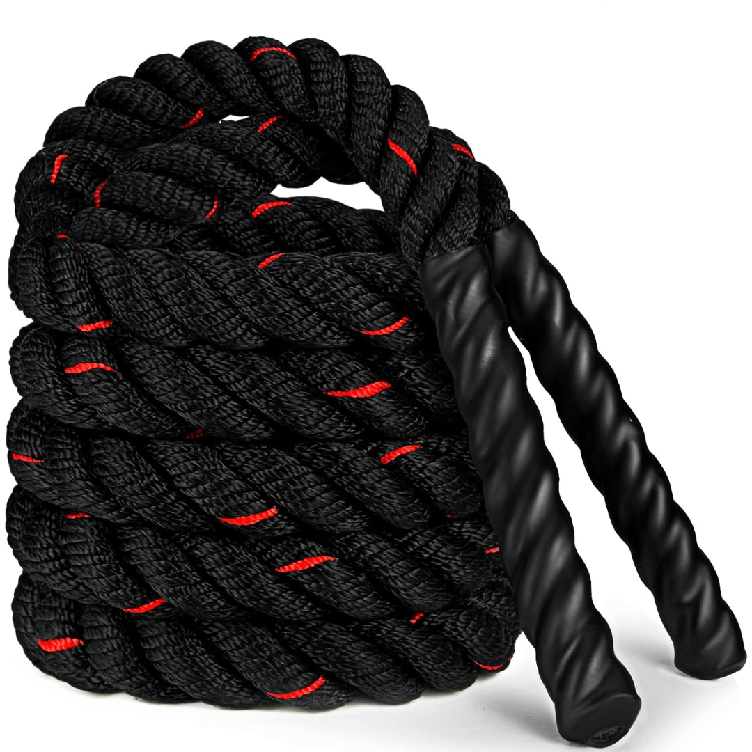 Adjustable weight jump rope for cardio & strength training