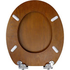 Elegant plywood toilet seat with soft-close function