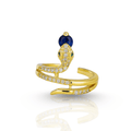 Stainless Steel Snake Ring with Zirconia as a Symbol of Transformation