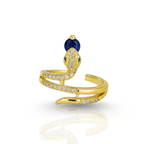 Stainless Steel Snake Ring with Zirconia as a Symbol of Transformation