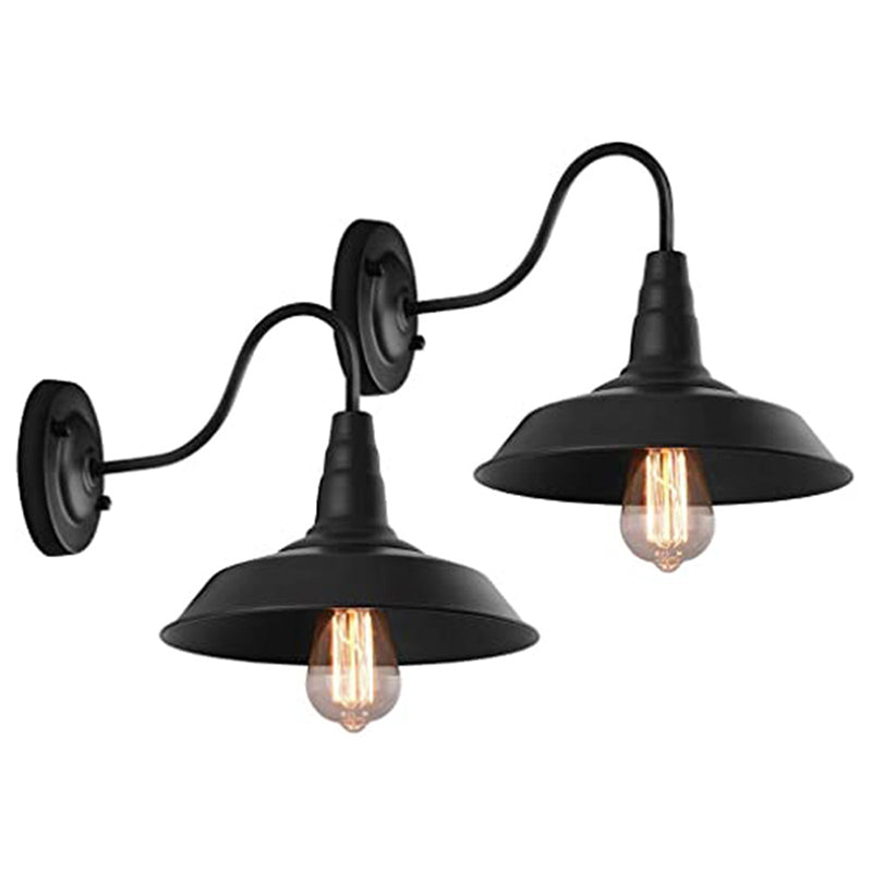 Noctura Classic Wall Lamp | Vintage Design | Iron Frame with Round Glass Shade | 1-Light Dining Room Lighting