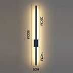 Industrial Minimalist Long LED Iron Wall Lights for Contemporary Living Room Décor and Stylish Illumination