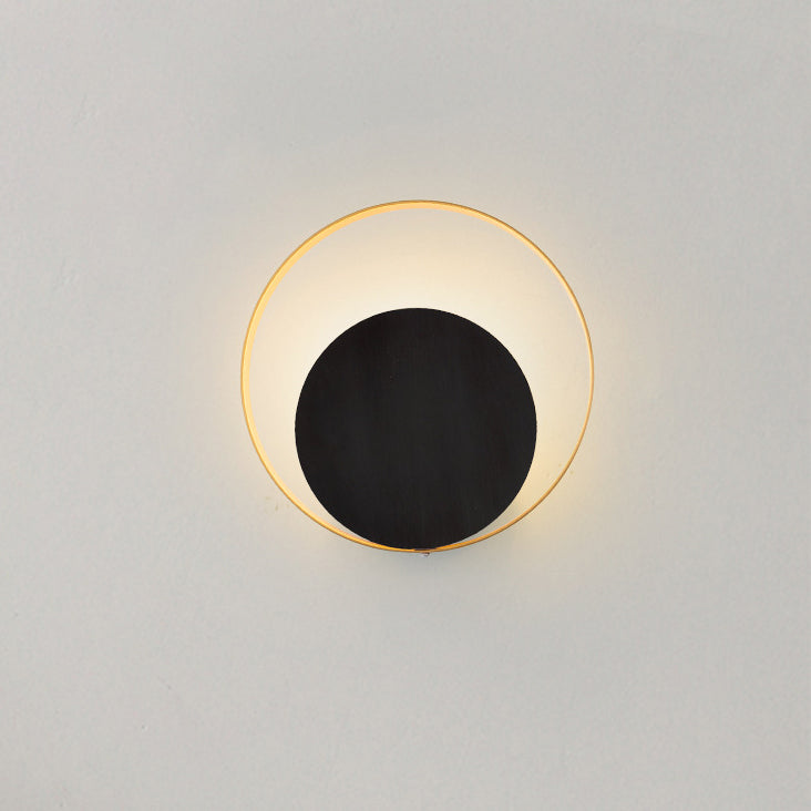 Modern Minimalist Iron Circle Ring 1-Light Wall Sconces Lamp For Bedroom