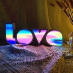 Modern Art Deco waterproof PS LOVE letters LED table lamp for the bedroom
