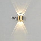 Modern Light Luxury Golden Aluminium Outdoor Waterproof Terrace LED Wall Light Lamp