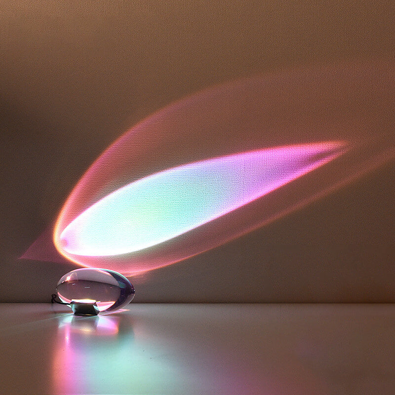 Creative Crystal Projection Angel Eyes LED Table Lamp