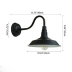 Noctura Classic Wall Lamp | Vintage Design | Iron Frame with Round Glass Shade | 1-Light Dining Room Lighting
