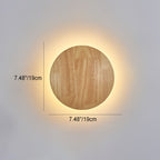 Modern Minimalist Round Irregular Oval Wood LED Wall Light Lamp for Living Room