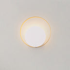 Modern Minimalist Iron Circle Ring 1-Light Wall Sconces Lamp For Bedroom